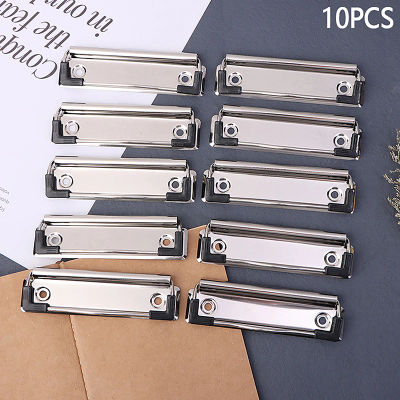 【F】10 clips para portapapeles, clips metálicos montables con resorte, abrazaderas para carpetas de archivos, clips para tablero duro de oficina, papelería para la escuela