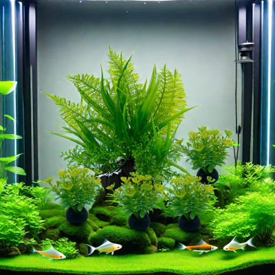 Adornos de plantas de acuario, simulación de plástico, hierba de agua Artificial, accesorios de decoración para pecera, 5 uds.