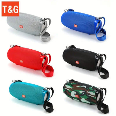 Altavoz estéreo inalámbrico portátil TG534 con altavoces duales, llamada manos libres estéreo TWS/tarjeta FM/TF/disco U, conectar teléfono móvil/Ta