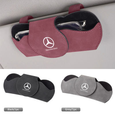 Clip para Gafas de Sol con Emblema de Coche, Soporte para Gafas, Caja para Gafas para Visera de Coche, para Mercedes Benz W212 W213 W205 W177 W247 W176 CLS CLA CLK
