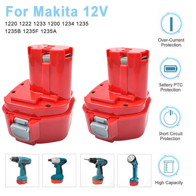 Batería Recargable de 3000mAh 12V para Makita PA12 6270D 6271D 6227D 6317D 8270D 1220 1222 1233, Batería y Cargador para Herramientas Eléctricas