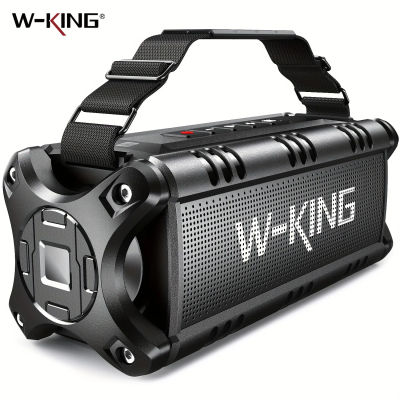 Altavoz Bluetooth W-KING D8, 50W RMS, IPX6 Impermeable, Altavoces Inalámbricos Bluetooth, Altavoz Portátil Grande para Exteriores