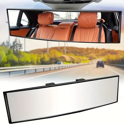 Espejo retrovisor convexo de gran angular antirreflejos universal para el interior del coche, monitor de seguridad para asiento de bebé y niño, visera solar azul.