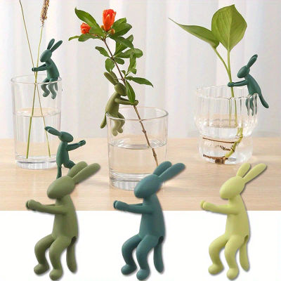 Amigo de propagación de plantas, soporte para tallo de planta en forma de conejo, soporte para corte de plantas para brotes, tallos y brotes para plantas de jarrón