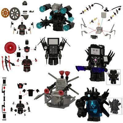 Skibidi-Robot de bloques de construcción MOC para inodoro, Compatible con LEGO Monitor TV Man, figuras delicadas, Mini modelo de ladrillos, Juguetes