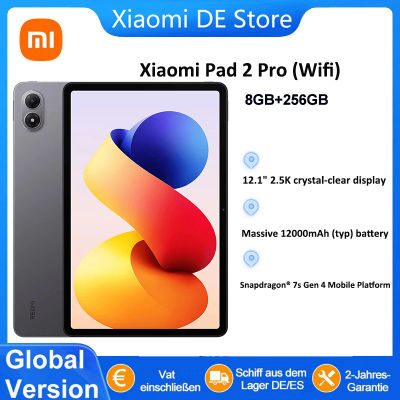 Xiaomi Redmi Pad 2 Pro, versión global con conexión Wi-Fi, tableta con pantalla de 12,1 pulgadas y una resolución excepcionalmente nítida de 2,5K, y cuatro altavoces para un sonido envolvente.