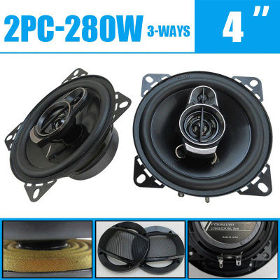 4 pulgadas 560W (2*280W) 3 vías Universal Coaxial Auto música estéreo rango completo Subwoofer mejorado Hifi altavoz de sonido estéreo para coche