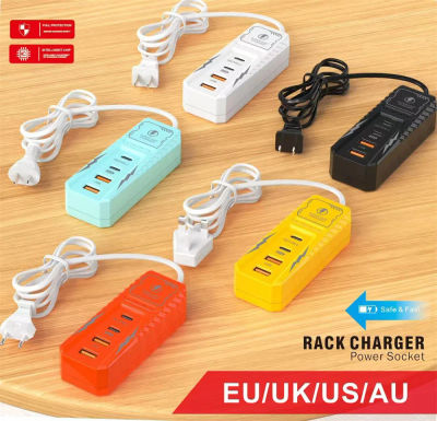Enchufe de cargador USB multipuerto PD adaptador de cargador de carga rápida regleta USB tipo C carga rápida enchufe UE/EE. UU./Reino Unido cargador de pared