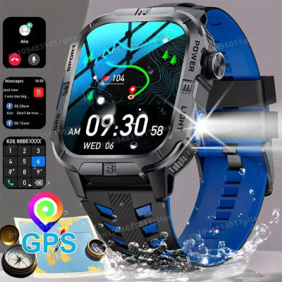 Nuevo Reloj Inteligente Militar 2026 para Hombre, IP67 3ATM, Monitor de Actividad Física para Deportes al Aire Libre, Monitor de Presión Arterial, Llamadas BT, GPS