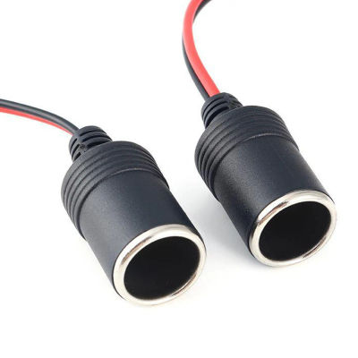 Cargador de encendedor de cigarrillos montado en el coche, 12v, 10A/15A/20A/50A, con Cable de 30cm, adaptador de conector hembra/macho Universal