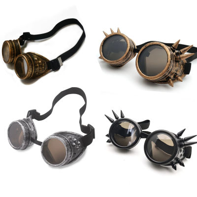 Gafas Steampunk Gafas de cosplay con pinchos vintage, gafas Steampunk punk góticas retro para accesorios de cosplay de fiesta de disfraces