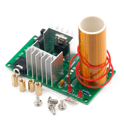 Mini bobina Tesla, Kit electrónico DIY DC 15-24V 15W, bobina de música Tesla, altavoz de Plasma, Kits divertidos, juguete científico mágico de arco de Plasma