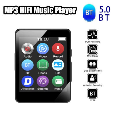 Reproductor de música MP3 Bluetooth 5,0, reproductor de grabación Walkman de reproducción externa, puede insertar memoria TF, sonido HiFi con pantalla de 1,77"