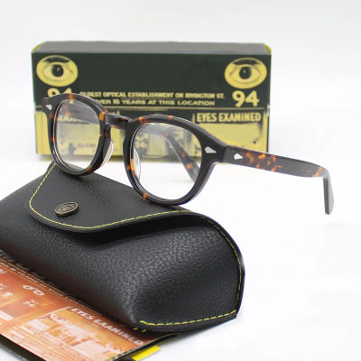 Gafas para hombre Lemtosh monturas de gafas ópticas para mujer Johnny Depp marca de lujo Vintage acetato redondo montura de gafas miopes