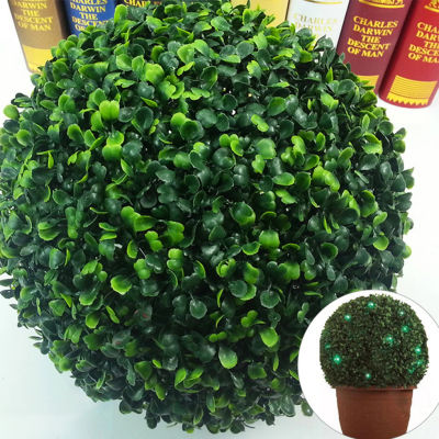 Bola de Planta Artificial ecológica de plástico, apariencia realista, flores y plantas de imitación versátiles