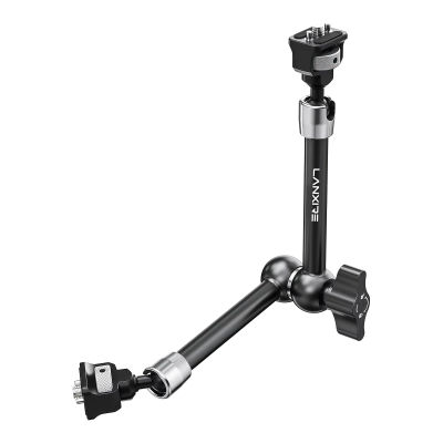 Lanxire Brazo Mágico Articulado 11", Cabezales Bola 360° Pines de Localización, Soporte Monitor Cámara ARRI DSLR Tornillos 1/4"