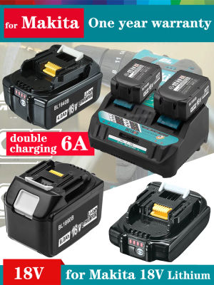 Batería 18v para destornillador makita BL1860 BL1850B BL1850 BL1840 BL1830 y cargador 18v Baterías de repuesto para herramientas eléctricas.