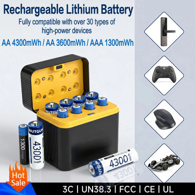 Cargador de Baterías Recargables AA AAA de 1.5V y 4300mWh para Juguetes, Control Remoto, Ratón, Timbre, Teclado, Monitor de Presión Arterial, Consola de Juegos