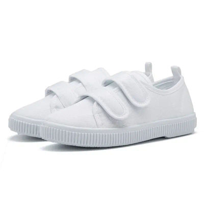 Zapatos de lona blancos para bebés, zapatos informales para niños y niñas, lindos zapatos de suela suave para caminar, calzado para niños pequeños