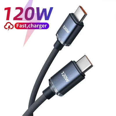 Cable de 120W 7A tipo C a tipo C para Iphone 15 Xiaomi Oneplus teléfono móvil Cable USB C de carga rápida cables de cargador de datos rápidos tipo C
