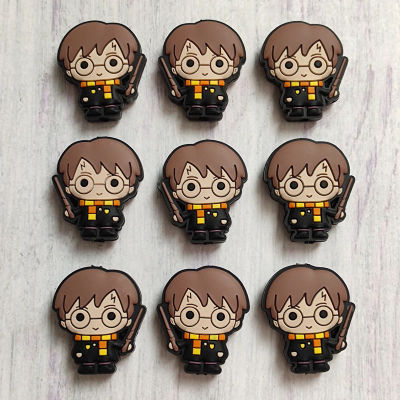 10 Uds. De cuentas de silicona de dibujos animados sin BPA, Clips de cadena de chupete de silicona de calidad alimentaria, juguetes para bebés recién nacidos, accesorios de joyería DIY
