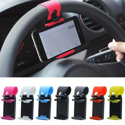 Nuevo soporte Universal para teléfono de coche, estante de navegación para volante de coche, Clip telescópico, soporte para teléfono móvil para coche