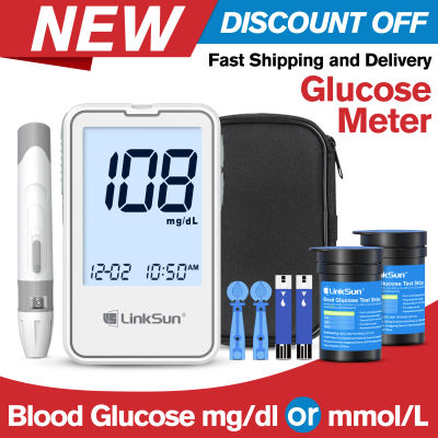 G-425-2 Linksun medidor de glucosa en sangre 50/100 Uds tiras reactivas dispositivo médico de prueba de Diabetes Monitor de glucómetro Digital de azúcar en sangre