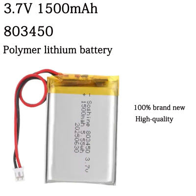 Batería recargable de polímero de litio, 3,7 V, 1500mAh, 803450, para auriculares Bluetooth, cámara, GPS, Audio, walkie-talkie