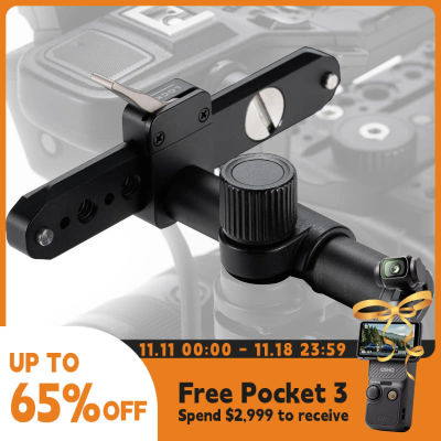 Soporte TILTA ES-T20-EB EVF para monitor LCD Sony FX6 y ocular de visor a través de riel NATO y soporte de monitor nativo