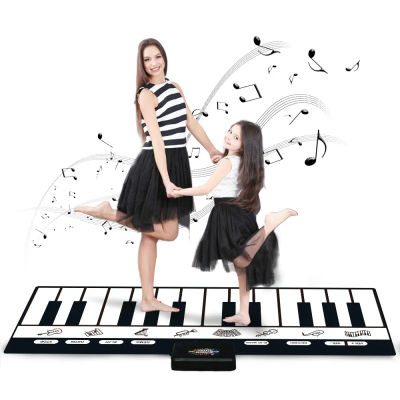 Alfombra Musical electrónica de 180x72cm, teclado blanco y negro, alfombra de Piano para niños, alfombra de juego para bebés, juguetes educativos para edades tempranas, regalo