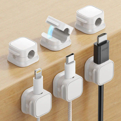 Clip de gestión de cables magnético portátil, accesorios de almacenamiento multiusos, Clips de Cable para cargador de Cable y auriculares, 6 uds.