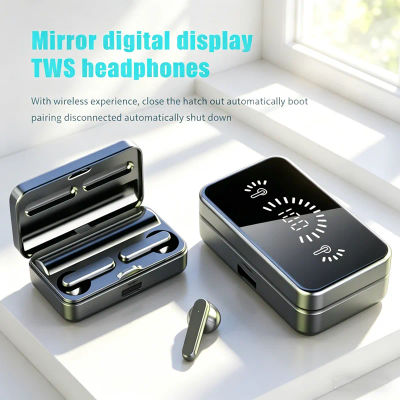 Auriculares TWS compatibles con Bluetooth, auriculares estéreo deportivos, auriculares inalámbricos impermeables para todos los teléfonos inteligentes
