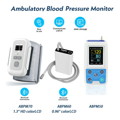 Monitor de Presión Arterial Ambulatorio Contec ABPM50/60/70, Monitoreo NIBP para Adultos de 24 Horas, Holter y Software para PC Gratuito