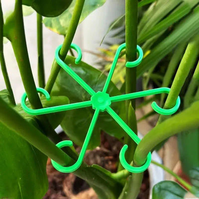 Estacas de soporte para tallo de planta de flores, marco de soporte para planta de interior trepadora, enrejado de estaca para jardín de plástico, soporte para plantas de interior, aros