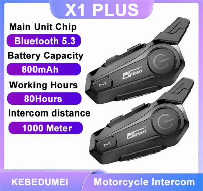 Intercomunicador Bluetooth para casco de motocicleta, auriculares para 2 conductores, intercomunicador de 1000M, interfono inalámbrico para Moto, llamada manos libres, 1/2 unidades