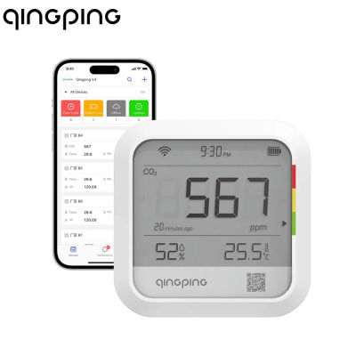 Detector de CO2, Termómetro e Higrómetro Qingping, Monitor de Temperatura y Humedad, Notificación de Monitoreo Remoto para la Aplicación Qingping