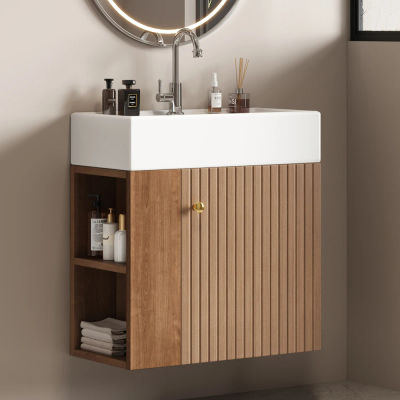 Mueble de baño Lavabo con mueble para lavabo 55 cm, mueble para lavabo, mueble para lavabo colgante blanco, muebles de baño para invitados pequeños