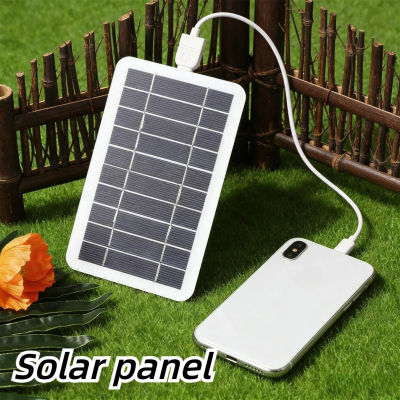 Panel Solar de 5V 5W con Puerto USB, Cargador Portátil Impermeable para Teléfonos Móviles, Camping, Senderismo, Excursionismo, Energía de Emergencia para Exteriores