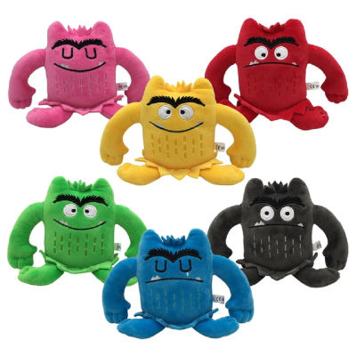 Juego de 6 muñecos de peluche de monstruos de colores, peluche para bebés, juguete de peluche con emociones de colores para niños, regalos de cumpleaños y Navidad