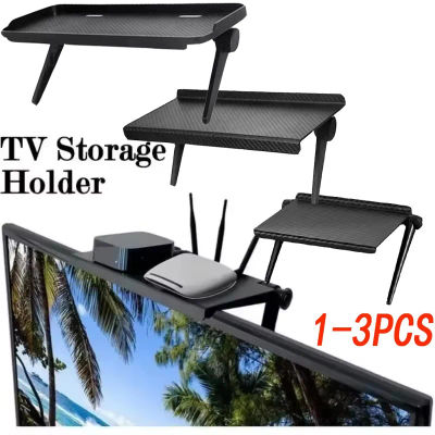 Estante de almacenamiento superior para pantalla de TV, Monitor de ordenador ajustable, estante de almacenamiento superior para pantalla de escritorio, estante para enrutador, organizador para el