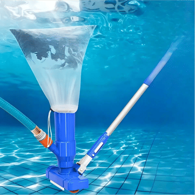 Limpiador de Piscinas, Aspiradora Subacuática con Cepillo para Limpieza de Estanques, Spas y Piscinas