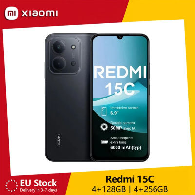 Xiaomi Redmi 15C - Smartphone de 4+128GB, MediaTek Helio G81-Ultra, Pantalla Inmersiva de 6.9", 120Hz, Cámara de 50MP, Batería de 6000mAh, Cargador no Incluido (Versión ES)