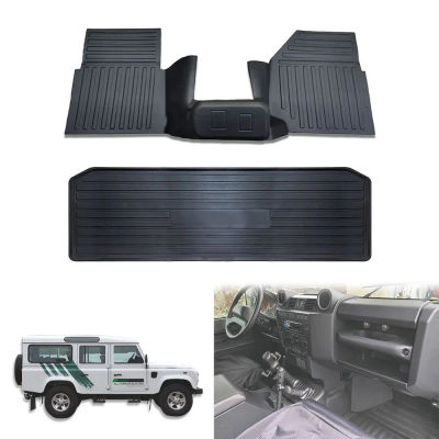 Para Land Rover Defender 90 110 Puma TD4 2006-2016 alfombras de coche impermeables 3D de ajuste personalizado revestimiento de suelo almohadillas para los pies alfombras antideslizantes