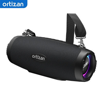Altavoz Bluetooth Portátil Inalámbrico Ortizan M8, Altavoz para Exteriores de 60W con Bluetooth 6.0 y Bajos Mejorados, Resistente al Agua IP67, Luces de Fiesta y Correa para el Hombro, Auracas Snyc