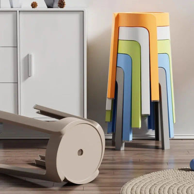 Taburete de plástico de lujo para el hogar, Banco de entrada de diseñador de moda, taburete de ocio creativo para adultos, muebles únicos