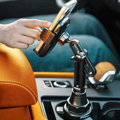 ​ ​ Soporte para teléfono con taza mejorado ​ ​ – 360 ° Ajustable Se adapta a todos los teléfonos de 4-7" en carros Carros de golf y cunas Soporte universal para automóvil. Soporte para automóvil