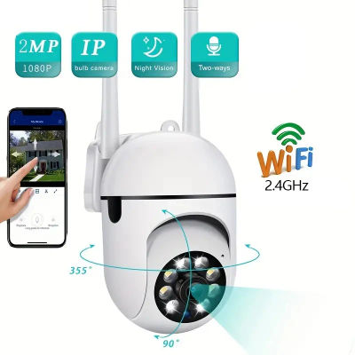 Cámara de monitoreo inalámbrico A7, intercomunicador de 360 grados, cámara de seguridad para el hogar de 1080P, Monitor remoto de cámara de visión nocturna HD, hogar inteligente