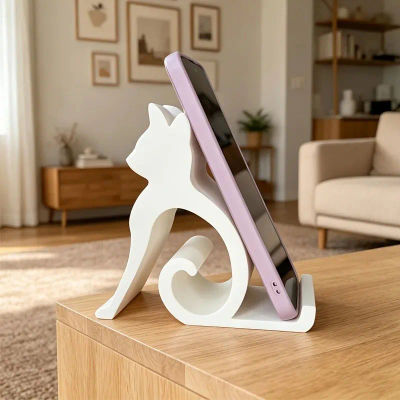 Soporte para Teléfono con Diseño de Gato, Soporte para Tablet, Soporte de Escritorio para Teléfono, Agarre para Teléfono Móvil, Accesorios para Teléfono Móvil