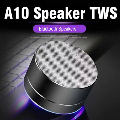 Altavoz portátil A10 con Bluetooth, música estéreo envolvente, Mini USB, altavoz Subwoofer para exteriores, reproductor de Audio, altavoz, micrófono, compatible con tarjeta SD