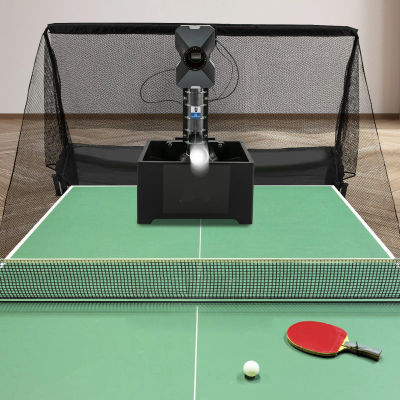 Robot de tenis de mesa, máquina automática de lanzamiento de pelotas de Ping Pong con capacidad de 100 pelotas con Control remoto para autoentrenamiento de amantes de los Pong